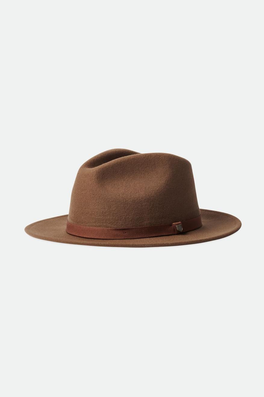 Dámské Fedoras Brixton Messer Packable Fedora Hnědé | PGS102957