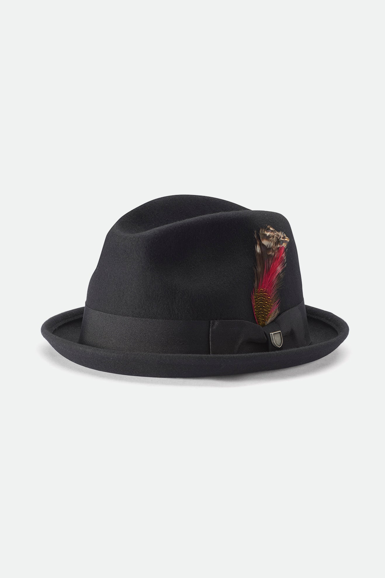 Pánské Fedoras Brixton Gain Černé | KYT238049