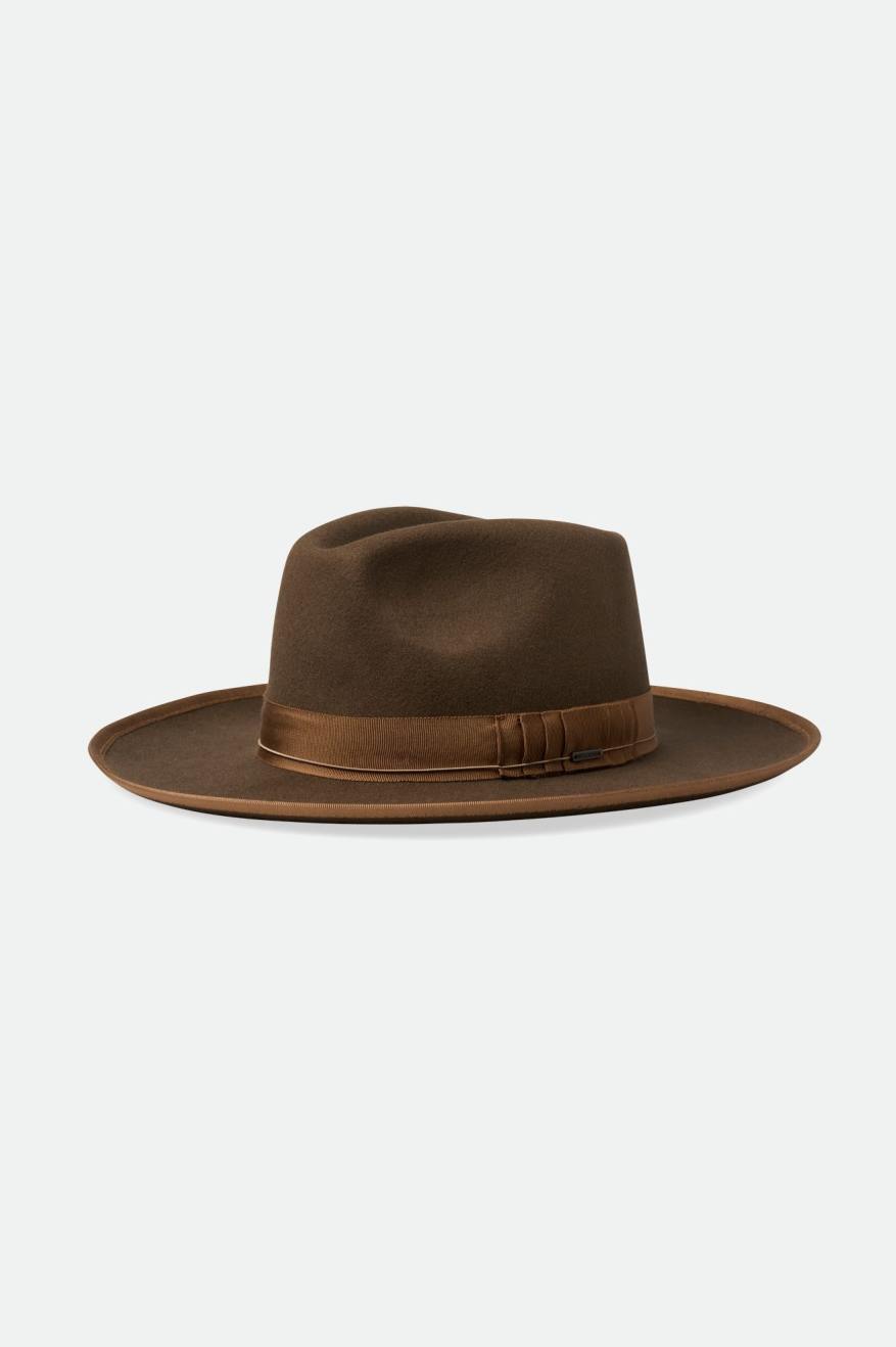 Pánské Fedoras Brixton Reno Káva | TZV790358