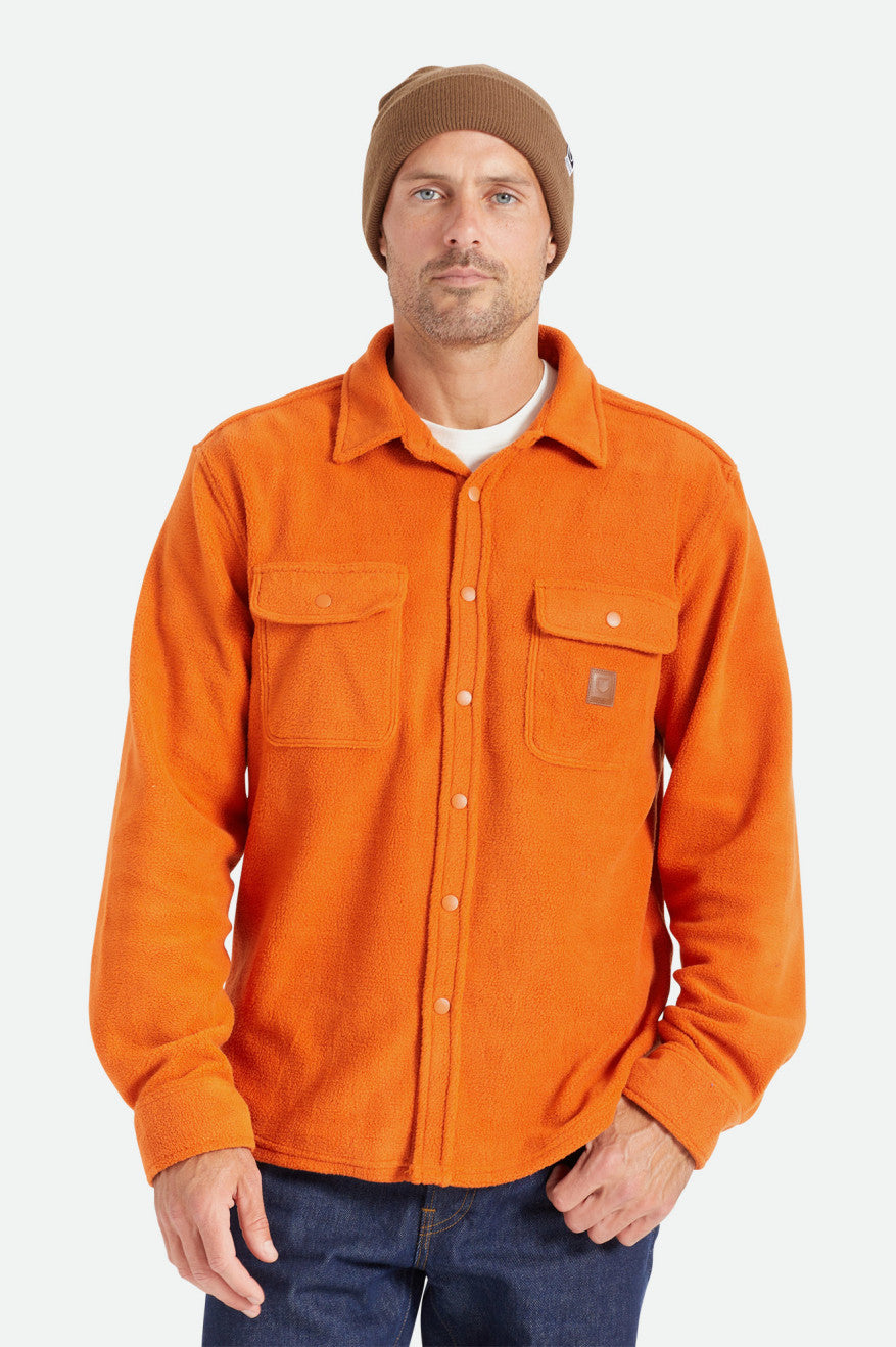 Pánské Flanelové Topy Brixton Bowery L/S Arctic Stretch Fleece Oranžové | MZC967104