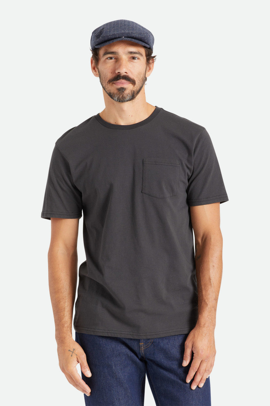 Pánské Topy Brixton Basic S/S Pocket Černé | GEZ879314