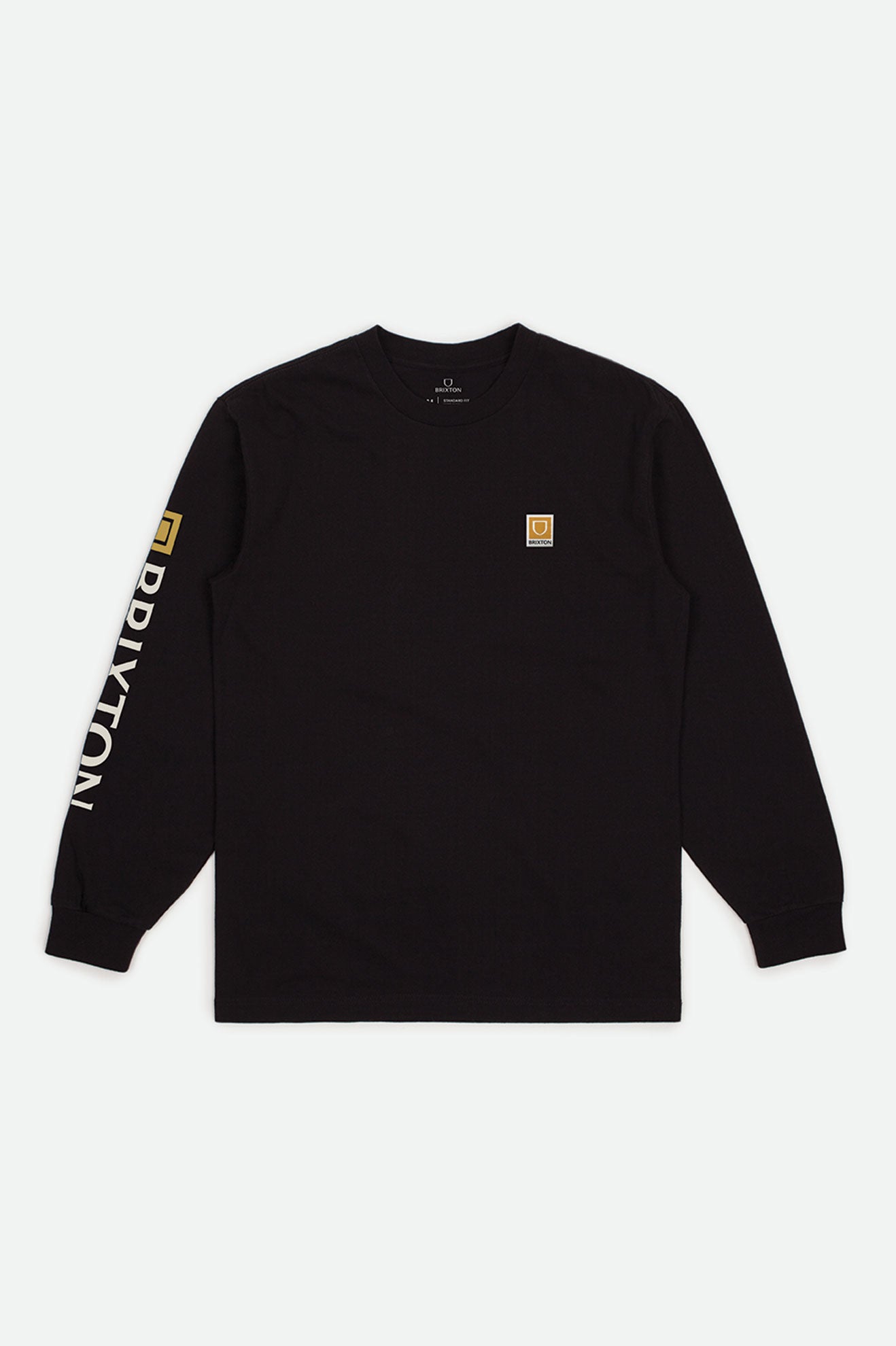 Pánské Topy Brixton Beta II L/S Standard Černé | DAK156042