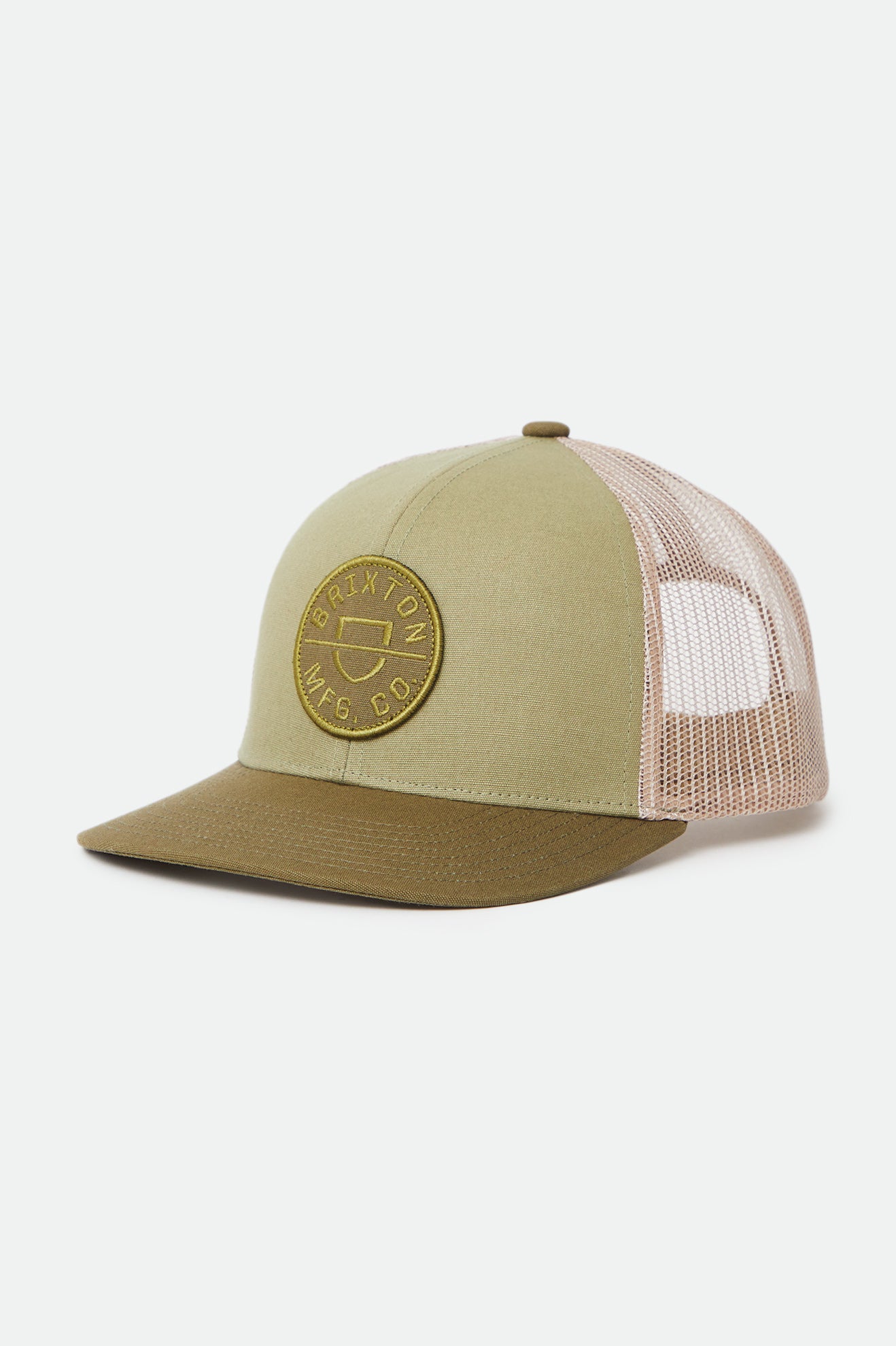 Pánské Čepice Brixton Crest NetPlus MP Mesh Cap Olivy Zelené | RUX867534