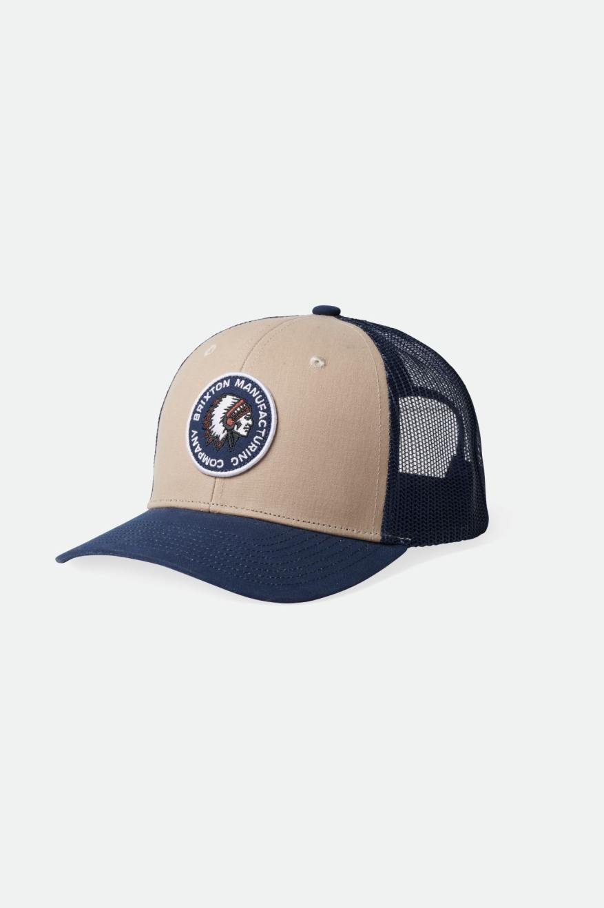 Pánské Čepice Brixton Rival Stamp NetPlus MP Trucker Hat Tmavě Blankyt | FPI154738