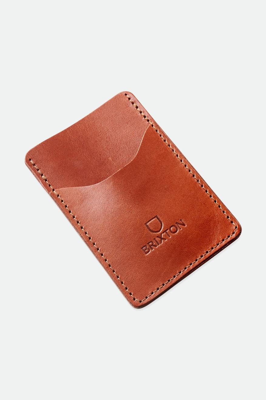 Unisex Doplňky Brixton Artifact Læder Card Holder Wallet Hnědé | PLU790851