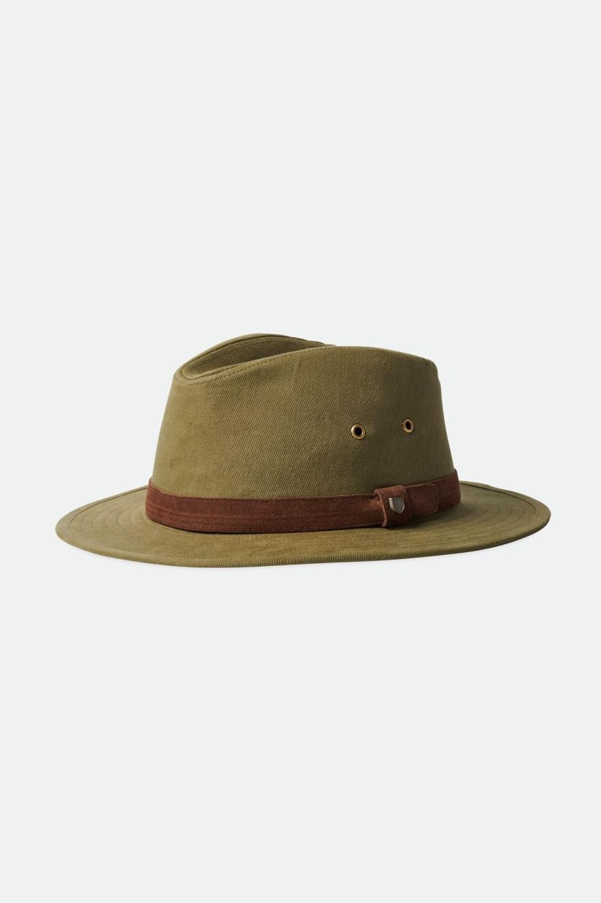 Dámské Fedoras Brixton Messer Utility Adventure Fedora Olivy Zelené | NPE045832