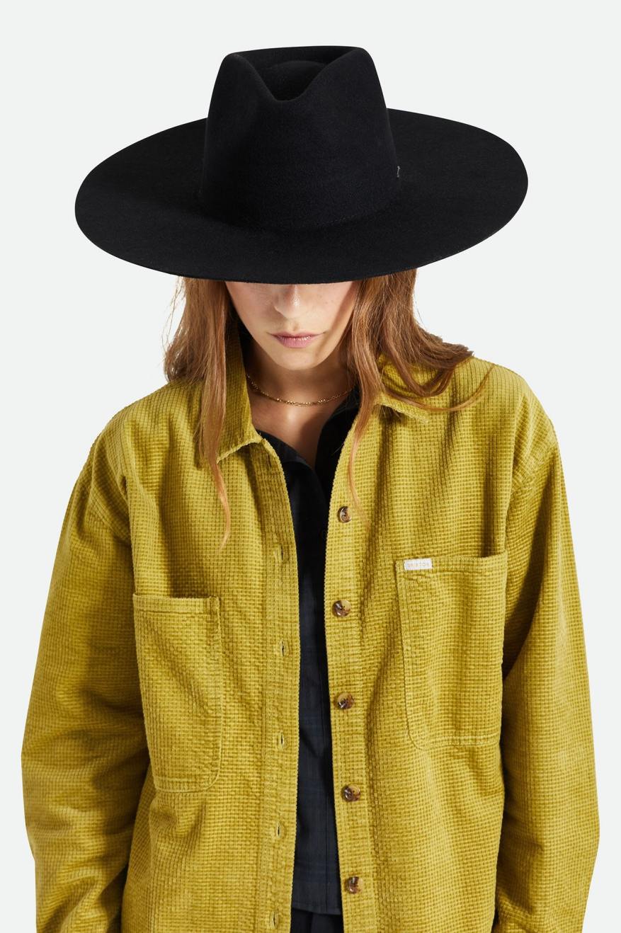 Dámské Fedoras Brixton Primrose Felt Fedora Černé | HCQ589716