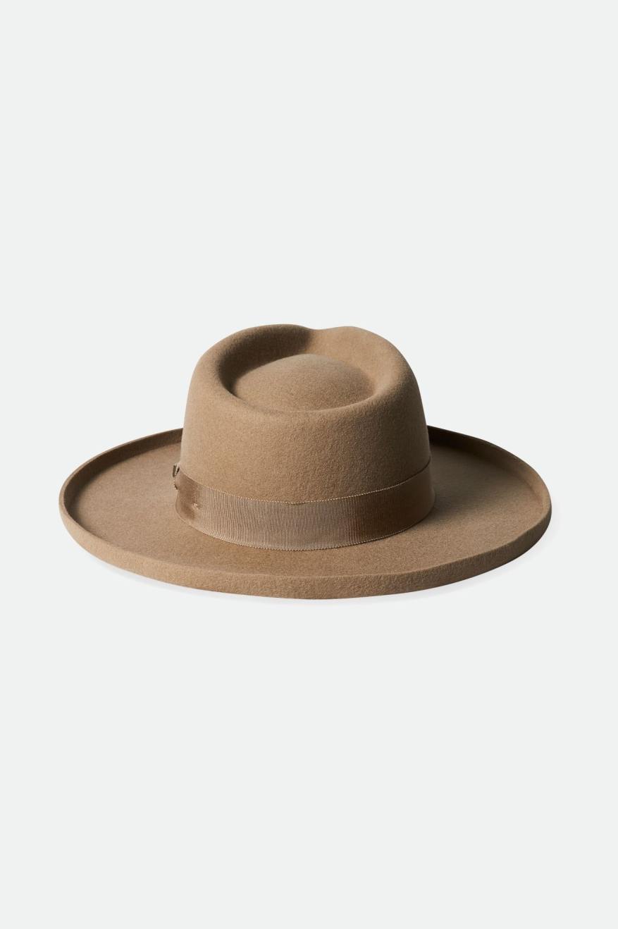 Dámské Fedoras Brixton Victoria Felt Fedora Hnědé | CKQ065974