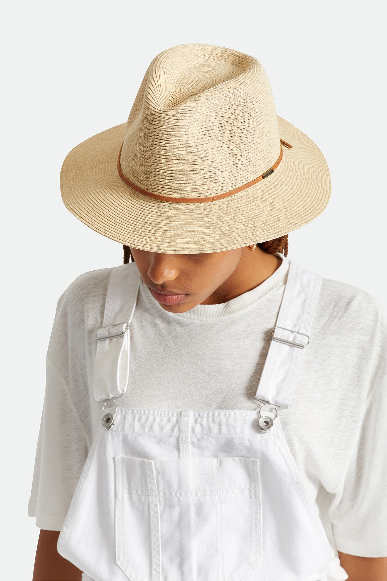 Dámské Fedoras Brixton Wesley Straw Packable Fedora Hnědé | PZA862743