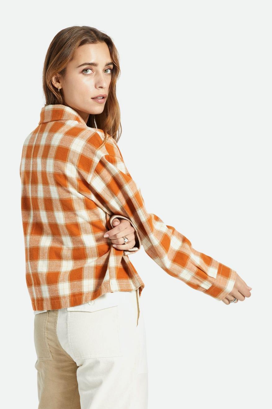 Dámské Flanelové Topy Brixton Bowery L/S Oranžové | ABO954307