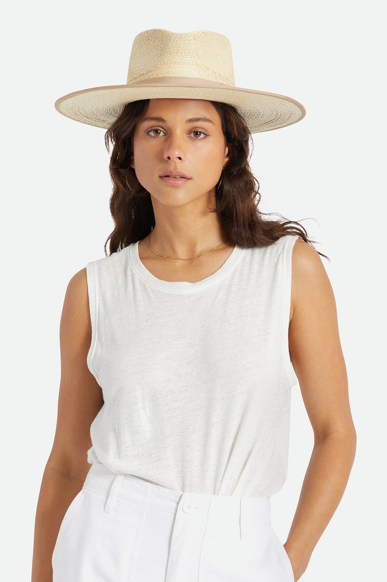 Dámské Klobouky Brixton Jo Straw Rancher Hat Béžový | VBN452976