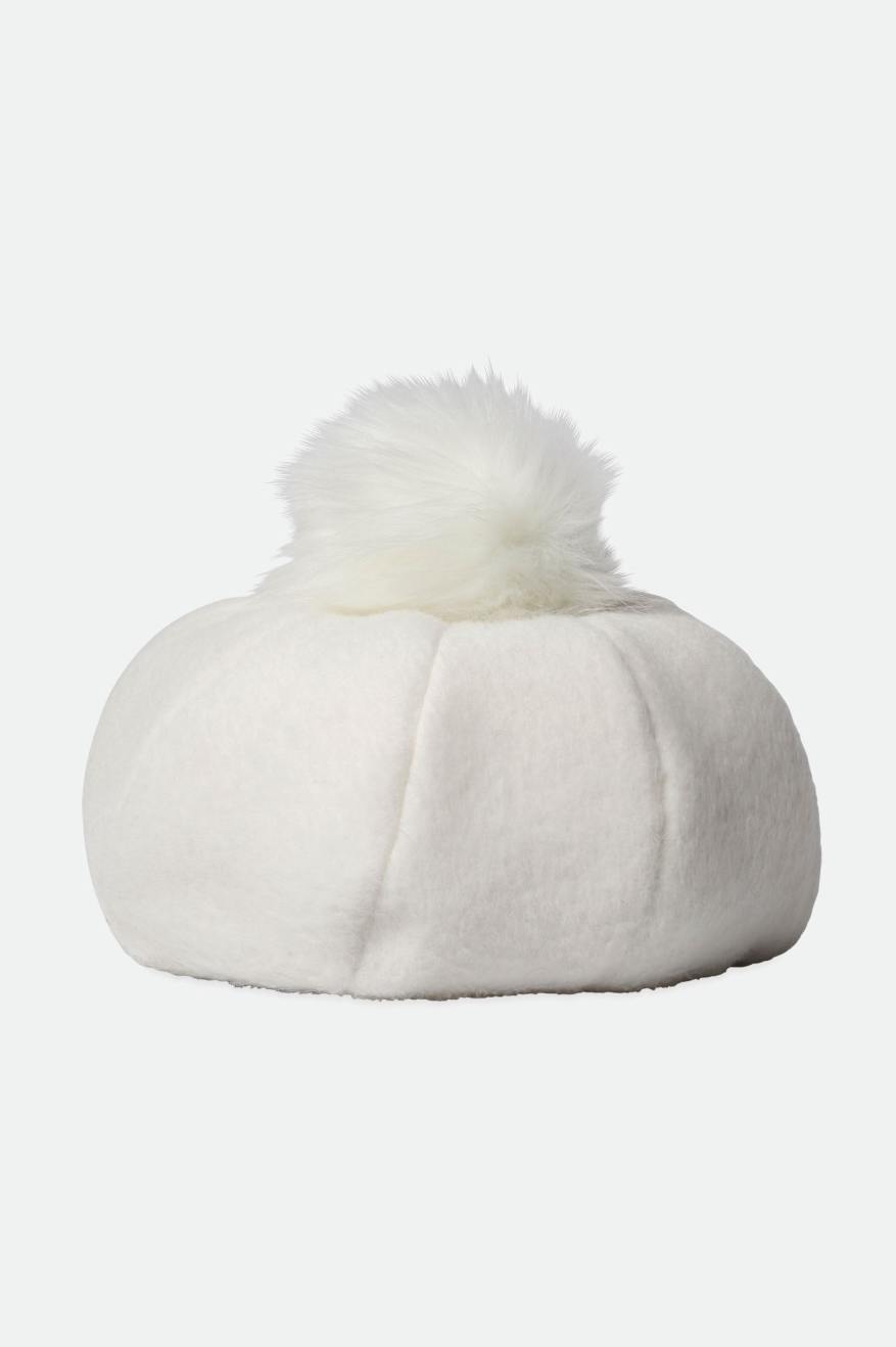 Dámské Klobouky Brixton Natalie Oversized Pom Beret Bílé | AML153746