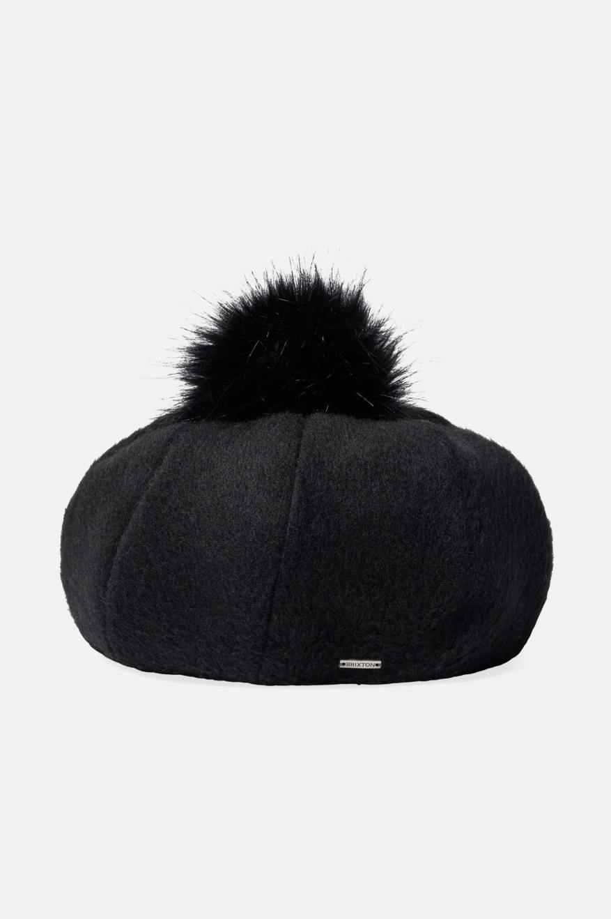 Dámské Klobouky Brixton Natalie Oversized Pom Beret Černé | DGT380274