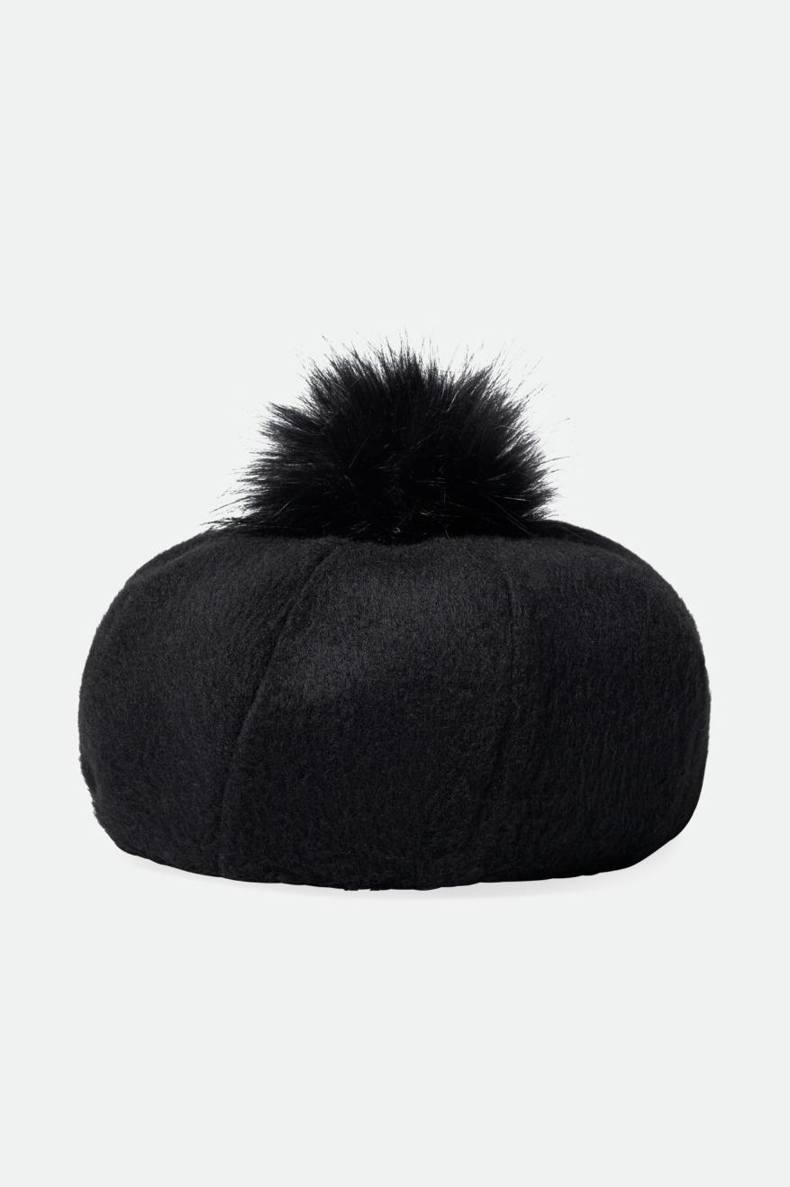 Dámské Klobouky Brixton Natalie Oversized Pom Beret Černé | DGT380274