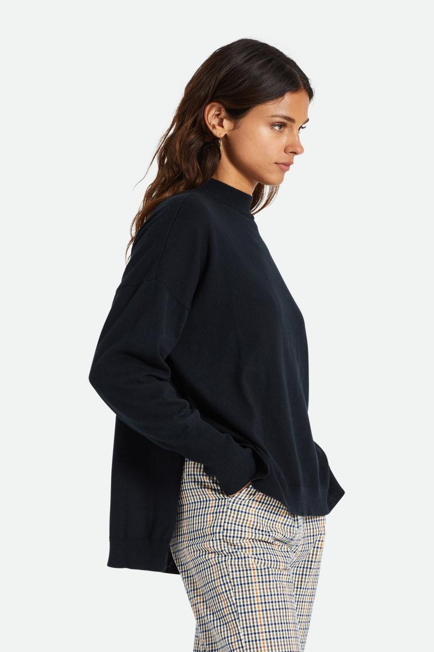 Dámské Svetry Brixton Reserve Oversized Cashmere Černé | ILH836407