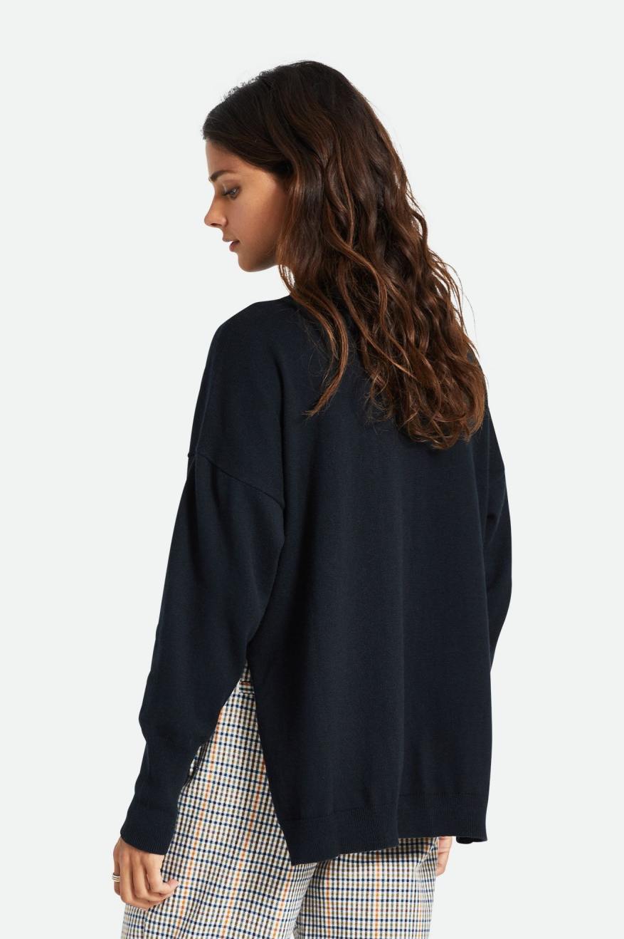 Dámské Svetry Brixton Reserve Oversized Cashmere Černé | ILH836407