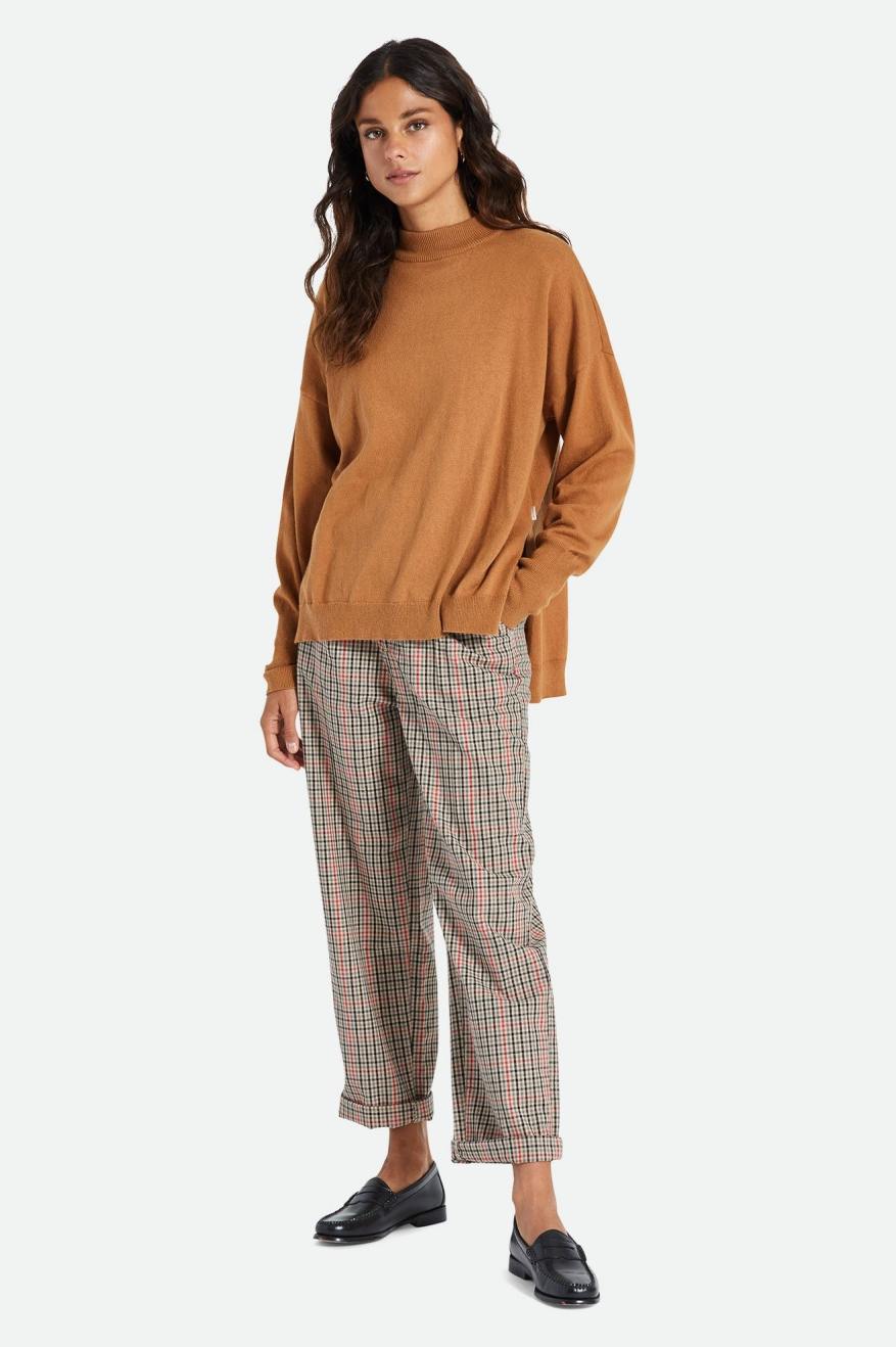 Dámské Svetry Brixton Reserve Oversized Cashmere Hnědé | VIG142693