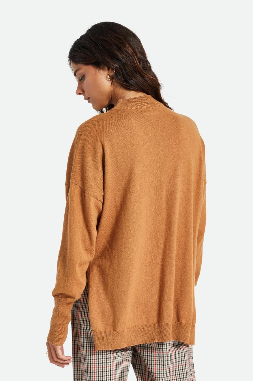 Dámské Topy Brixton Reserve Oversized Cashmere Svetrové Oranžové | EDW561032