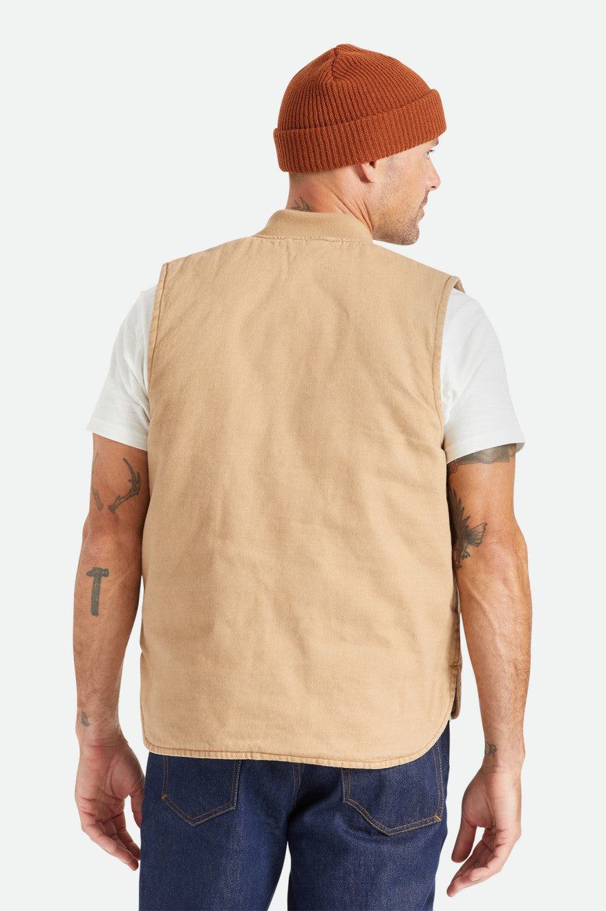 Pánské Bundy Brixton Abraham Reversible Vest Béžový | ETX246157