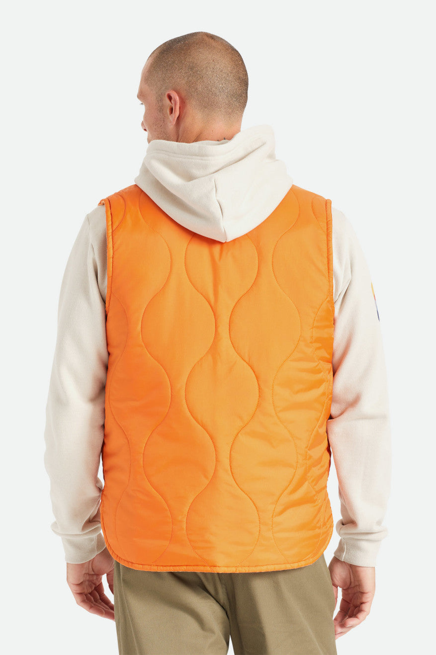 Pánské Bundy Brixton Abraham Reversible Vest Oranžové | HDQ029731