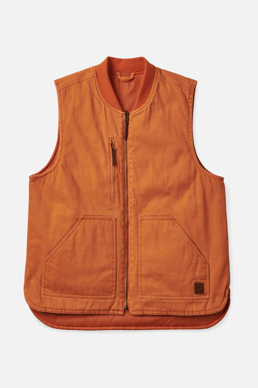 Pánské Bundy Brixton Abraham Reversible Vest Oranžové | HDQ029731