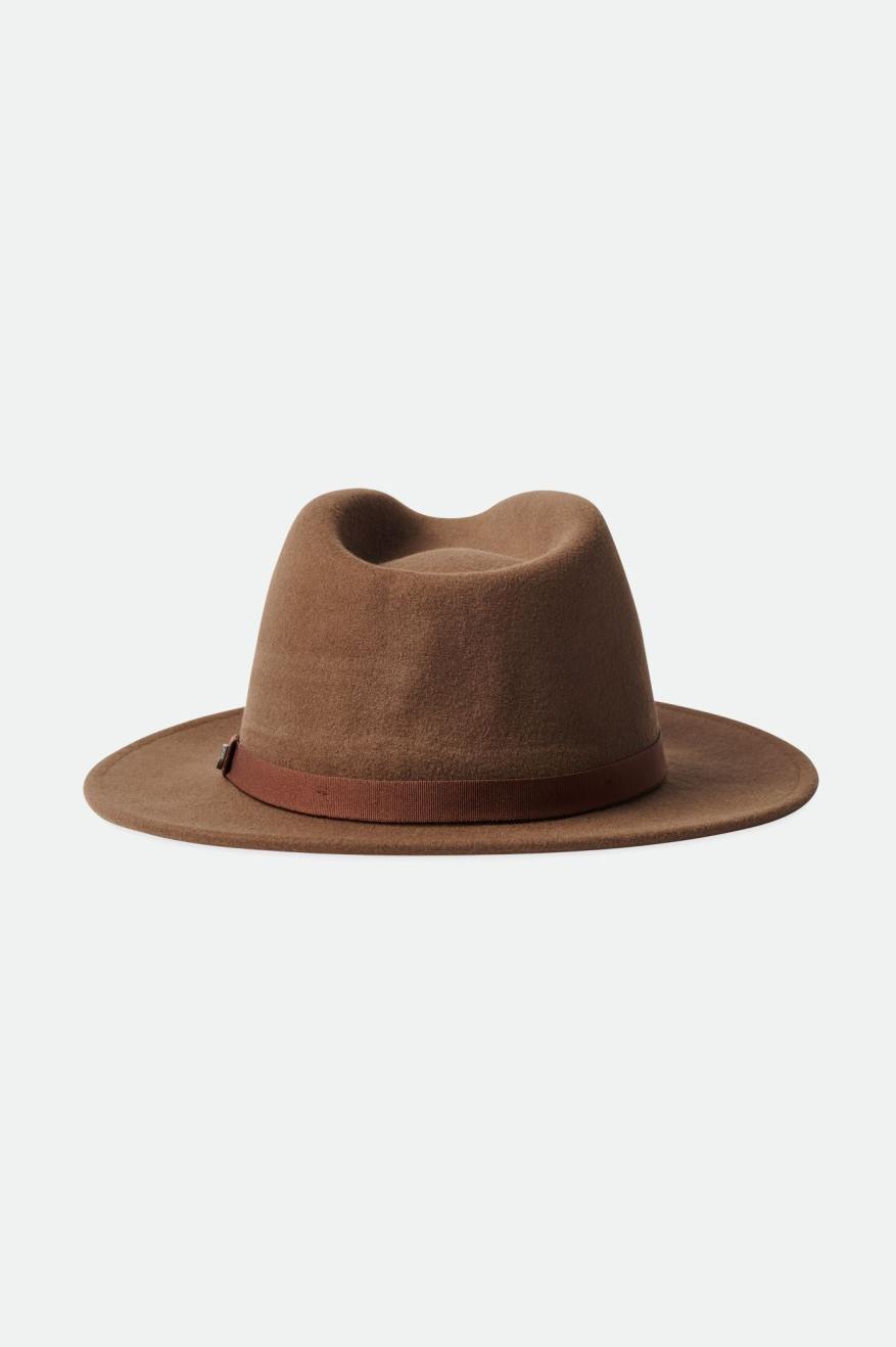 Pánské Fedoras Brixton Messer Packable Hnědé | PAI368257