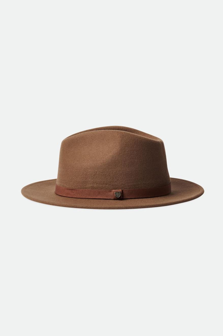 Pánské Fedoras Brixton Messer Packable Hnědé | PAI368257