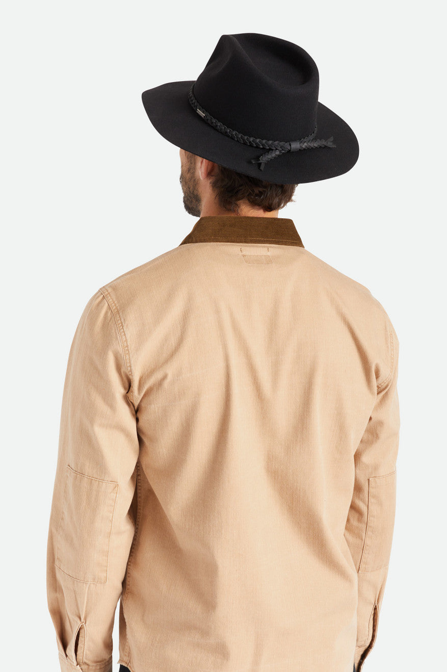 Pánské Fedoras Brixton Messer Western Černé | JGA025134