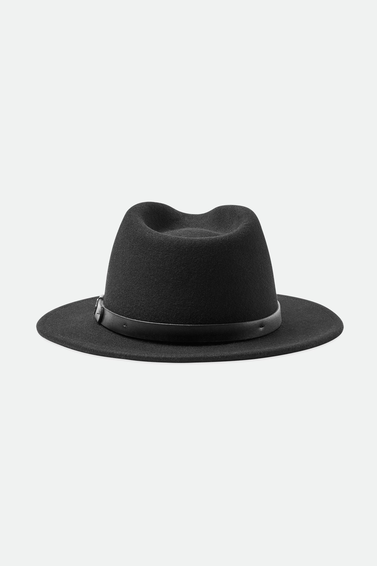 Pánské Fedoras Brixton Messer Černé | MZR674250