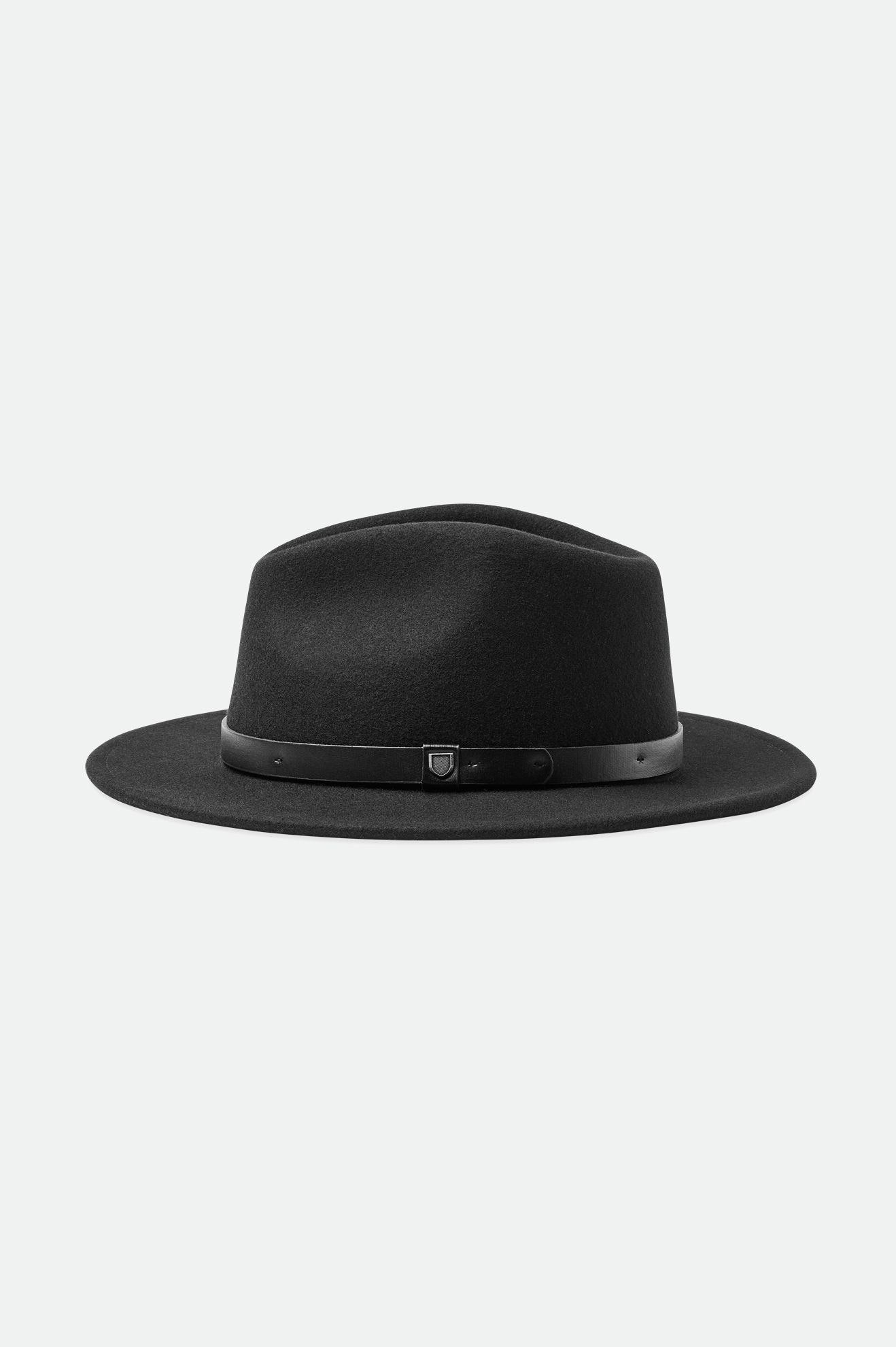 Pánské Fedoras Brixton Messer Černé | MZR674250