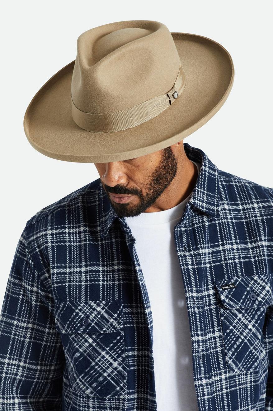 Pánské Fedoras Brixton Victoria Felt Hnědé | ULR564830