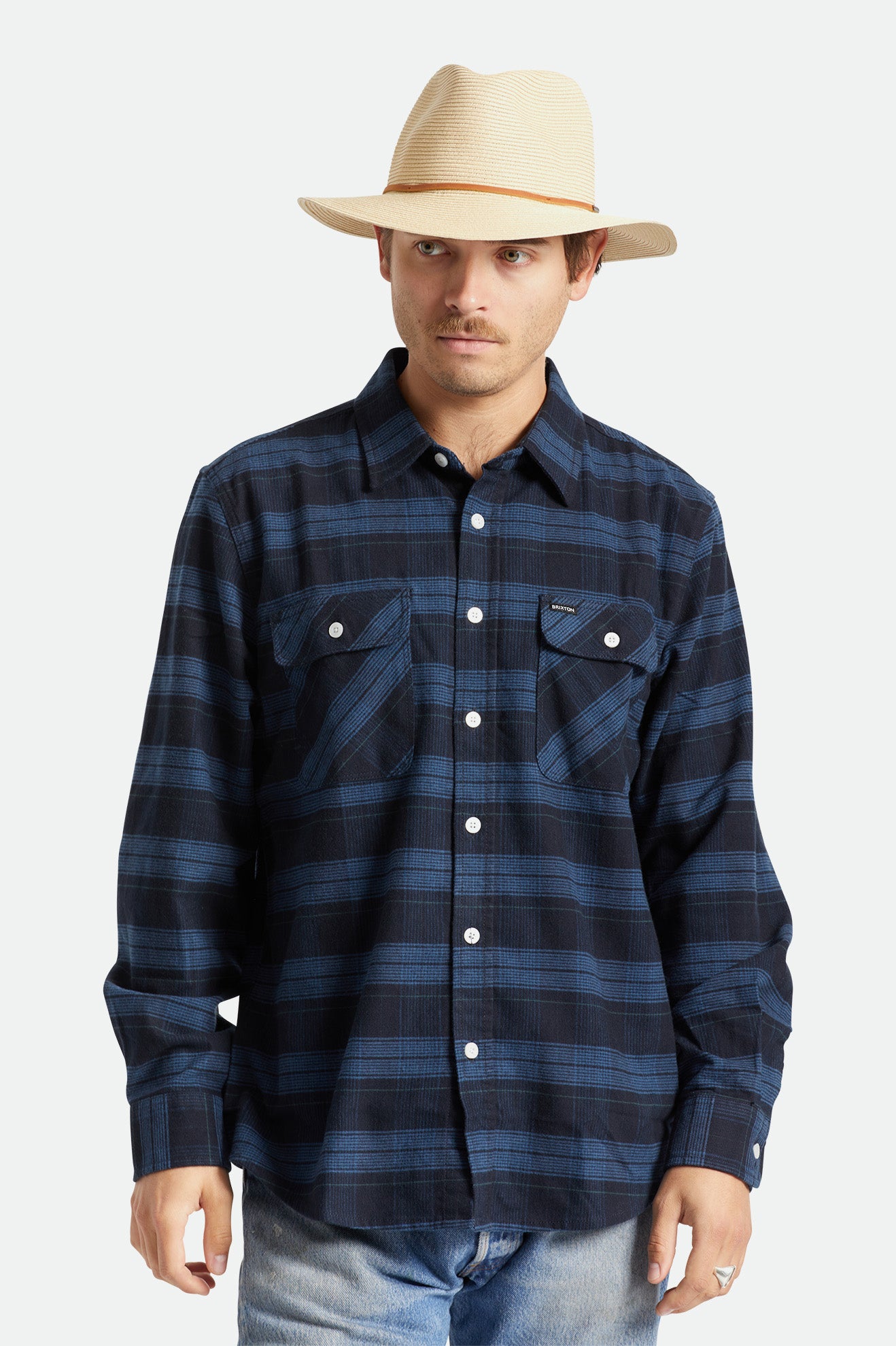 Pánské Fedoras Brixton Wesley Straw Packable Hnědé | GHB509674