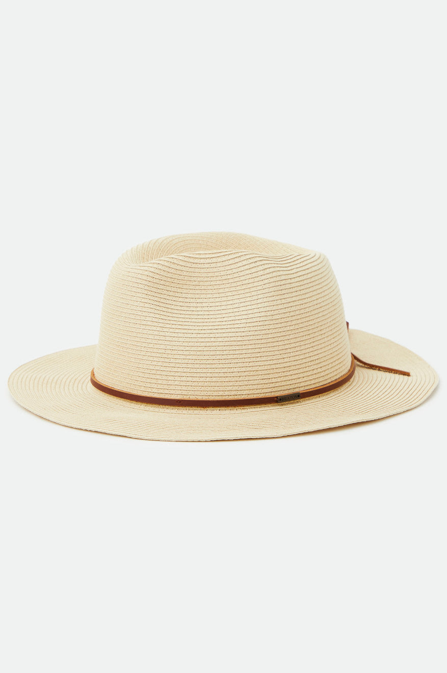 Pánské Fedoras Brixton Wesley Straw Packable Hnědé | GHB509674