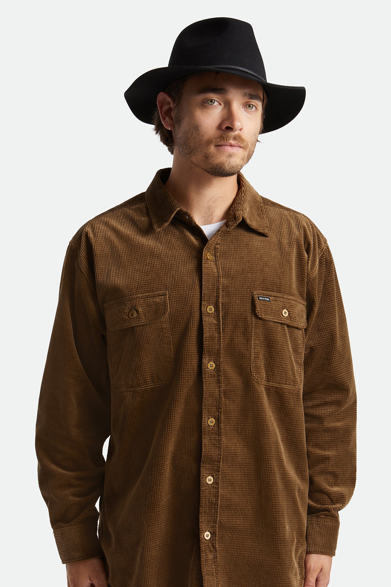 Pánské Fedoras Brixton Wesley Černé | EHP972085