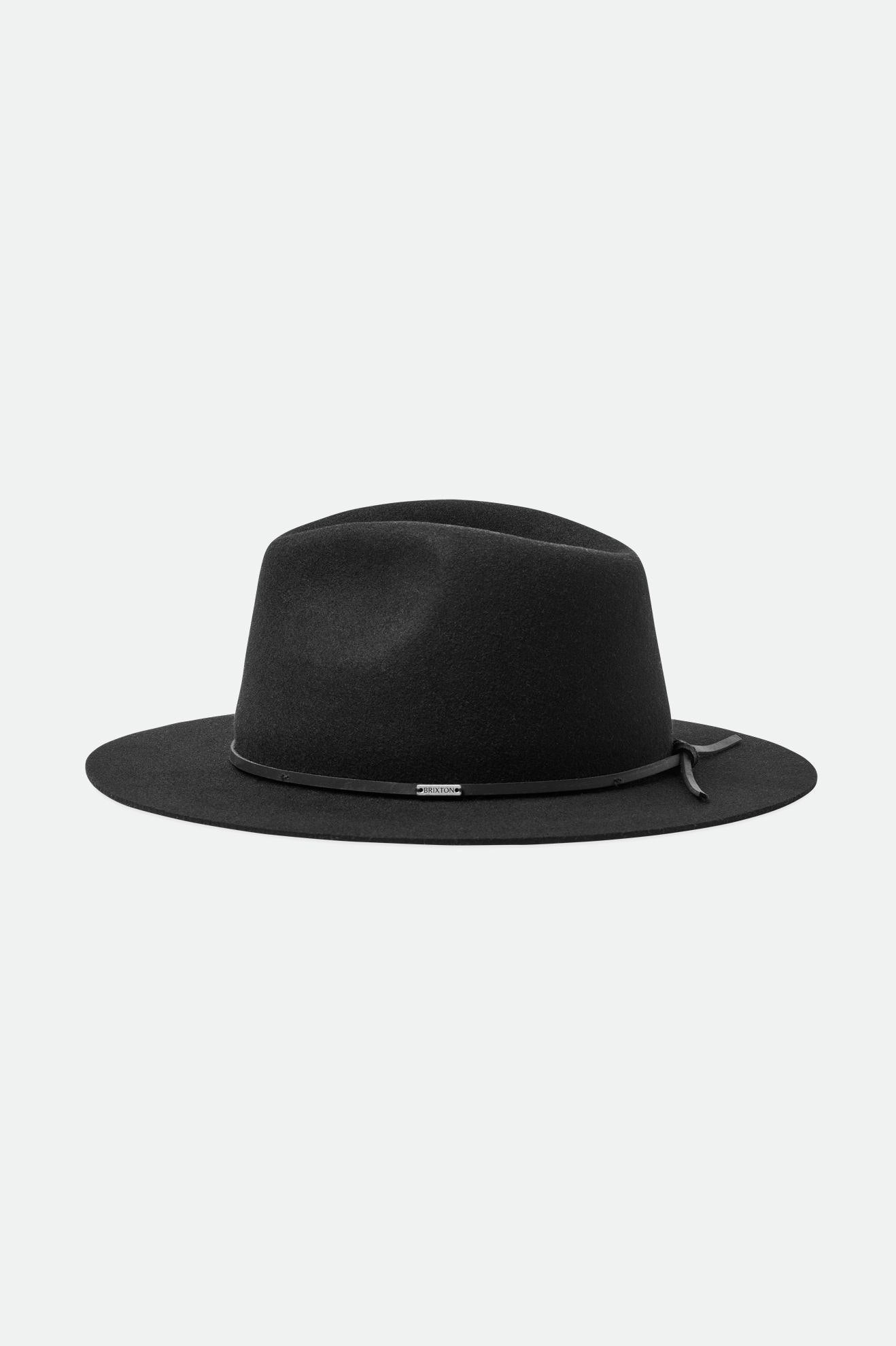 Pánské Fedoras Brixton Wesley Černé | EHP972085