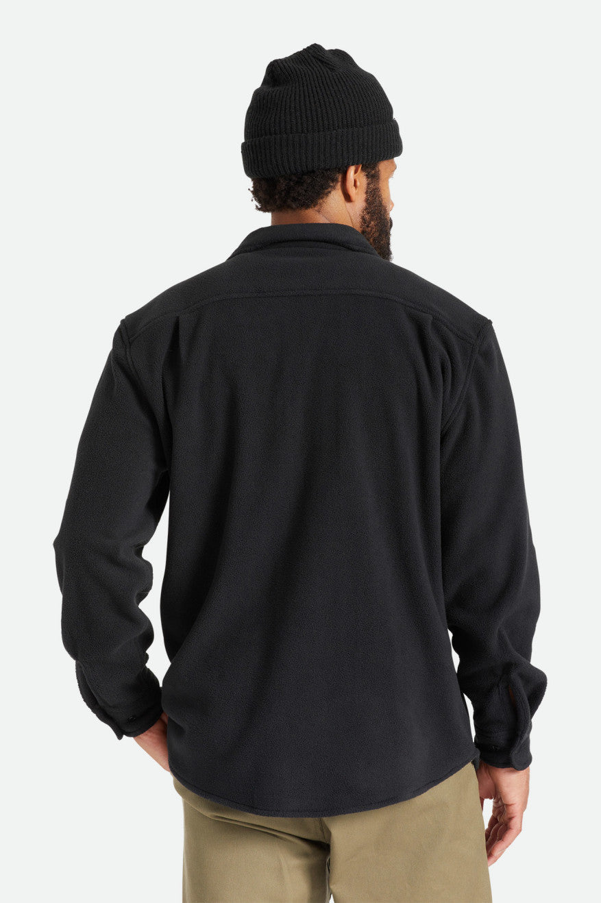 Pánské Flanelové Topy Brixton Bowery L/S Arctic Stretch Fleece Černé | XMK581642