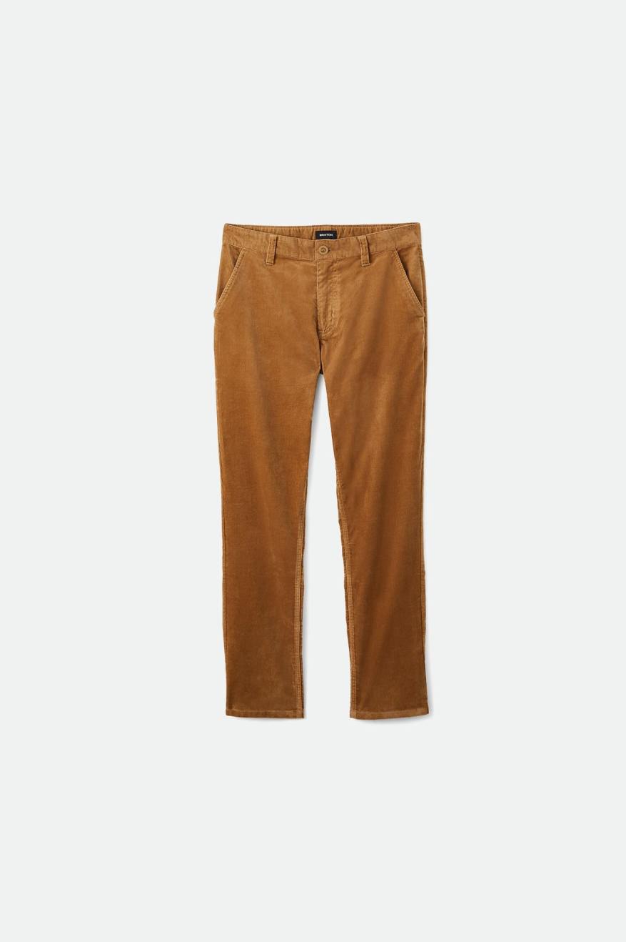 Pánské Kalhoty Brixton Choice Chino Regular Hnědožlutý | QNG102693