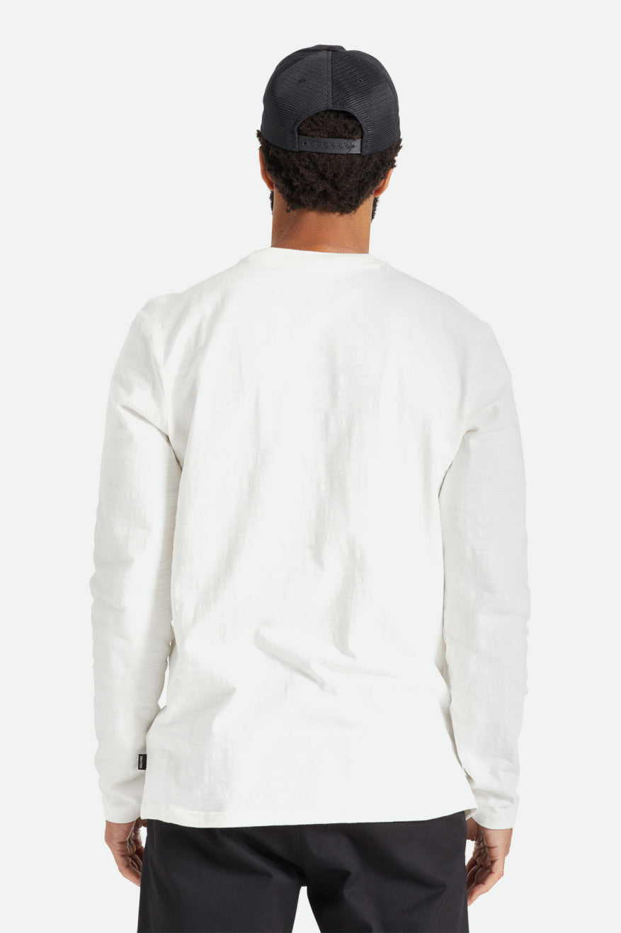 Pánské Knitwear Brixton Basic Slub L/S Pocket Bílé | NYI937145