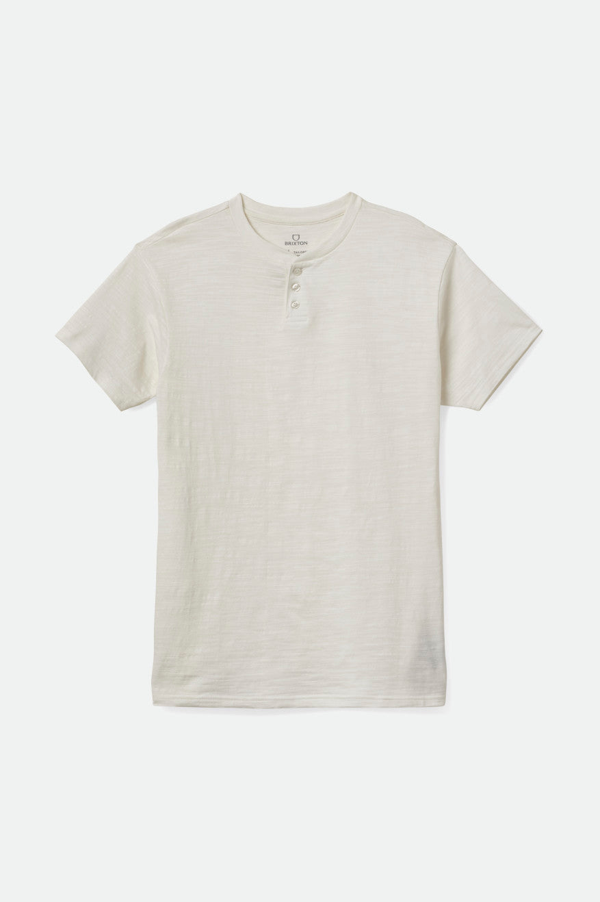 Pánské Knitwear Brixton Basic Slub S/S Henley Bílé | GLS927356