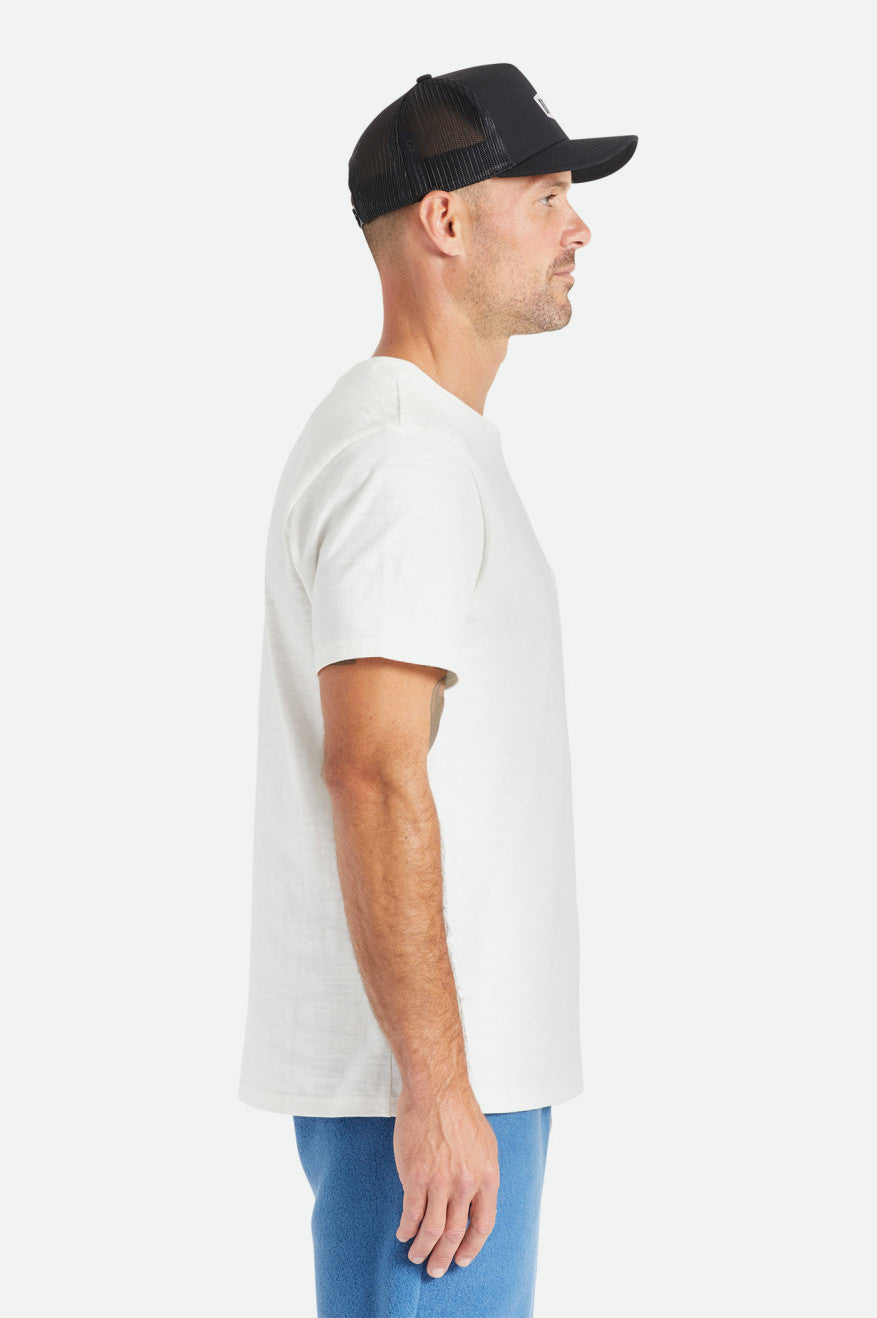 Pánské Knitwear Brixton Basic Slub S/S Pocket Bílé | RMV603854