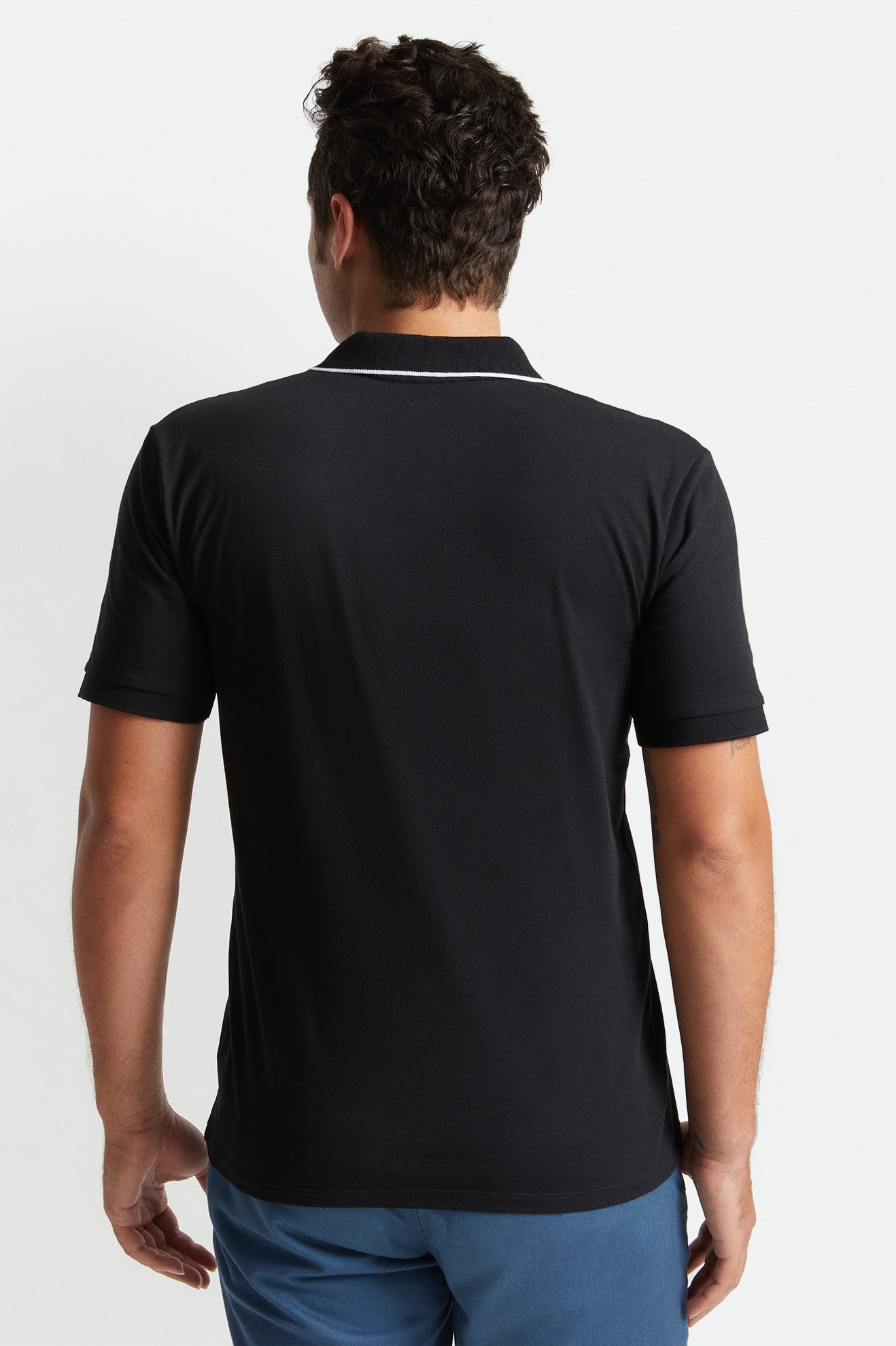 Pánské Knitwear Brixton Proper S/S Polo Černé Bílé | ODL148750