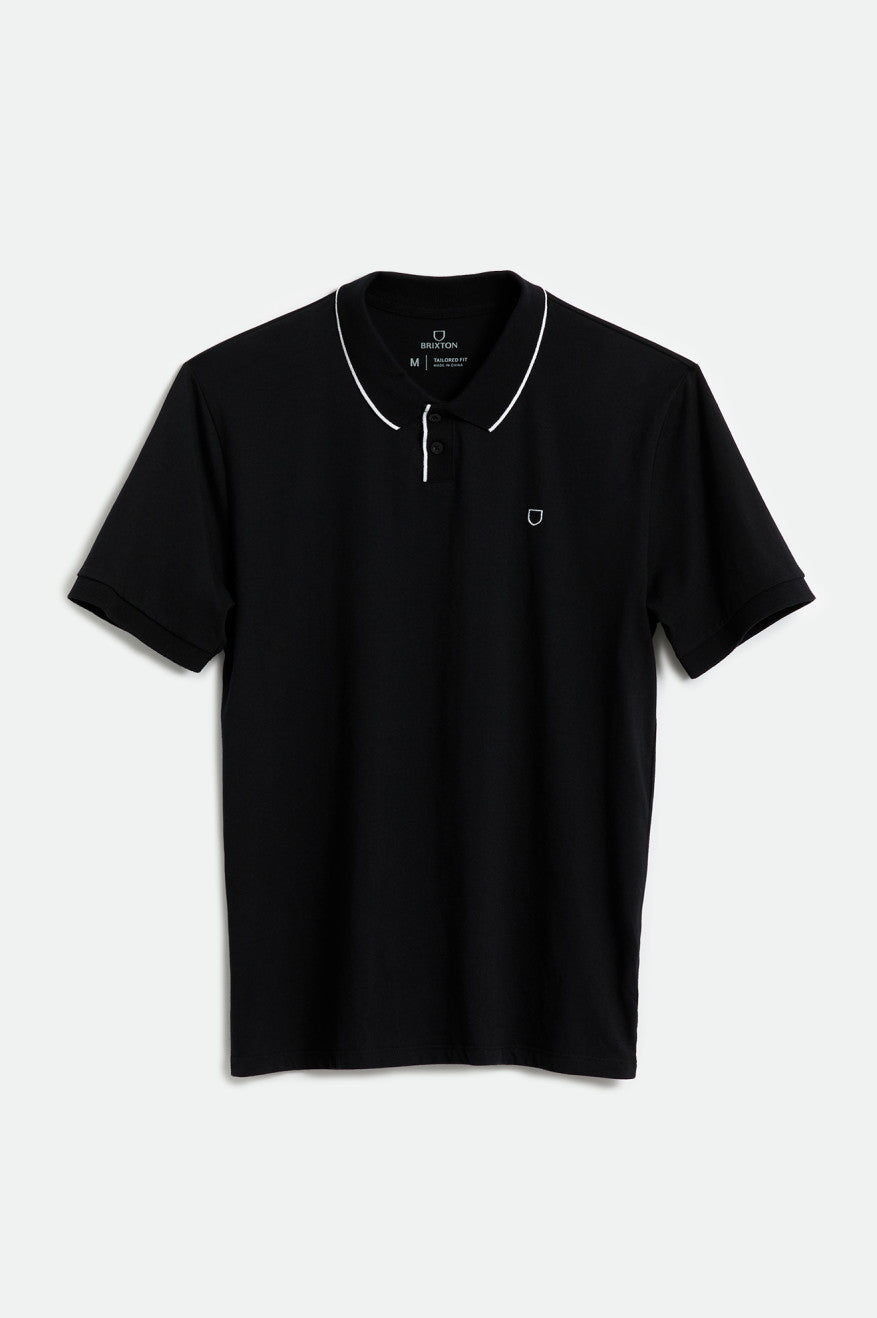 Pánské Knitwear Brixton Proper S/S Polo Černé Bílé | ODL148750