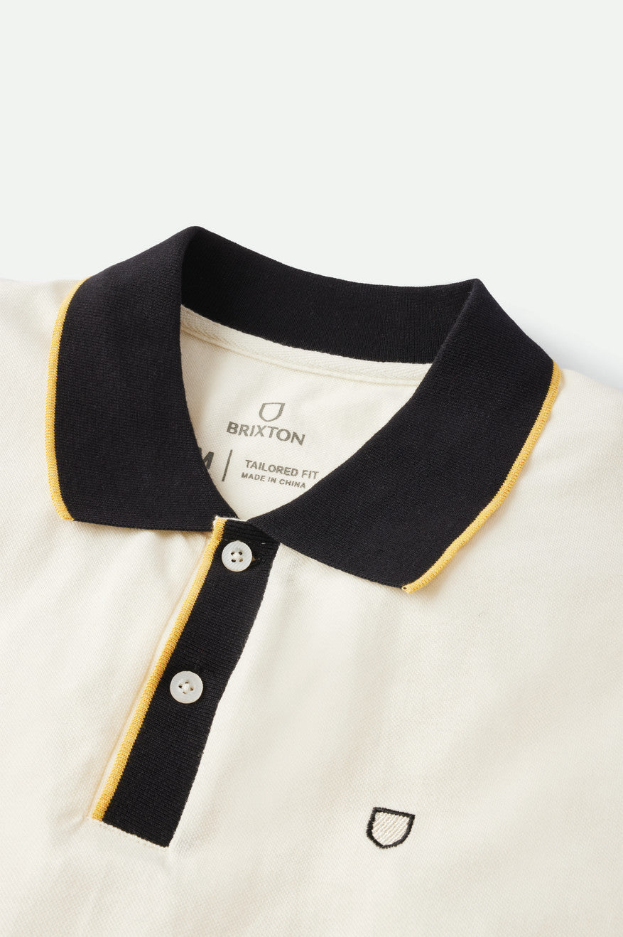 Pánské Knitwear Brixton Proper S/S Polo Bílé Černé | ZQX043529