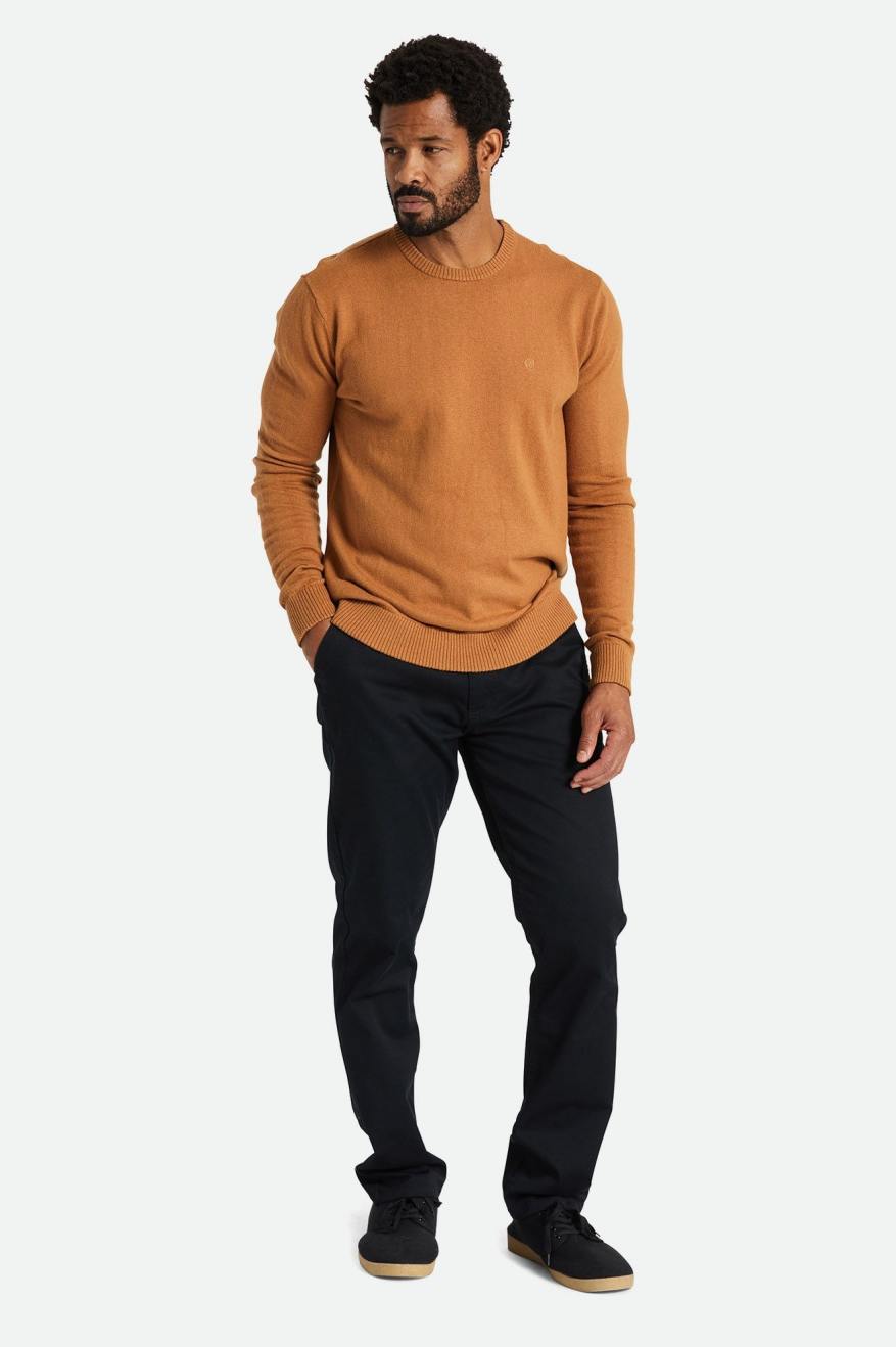 Pánské Knitwear Brixton Reserve Cashmere Svetrové Hnědé | EGZ789351