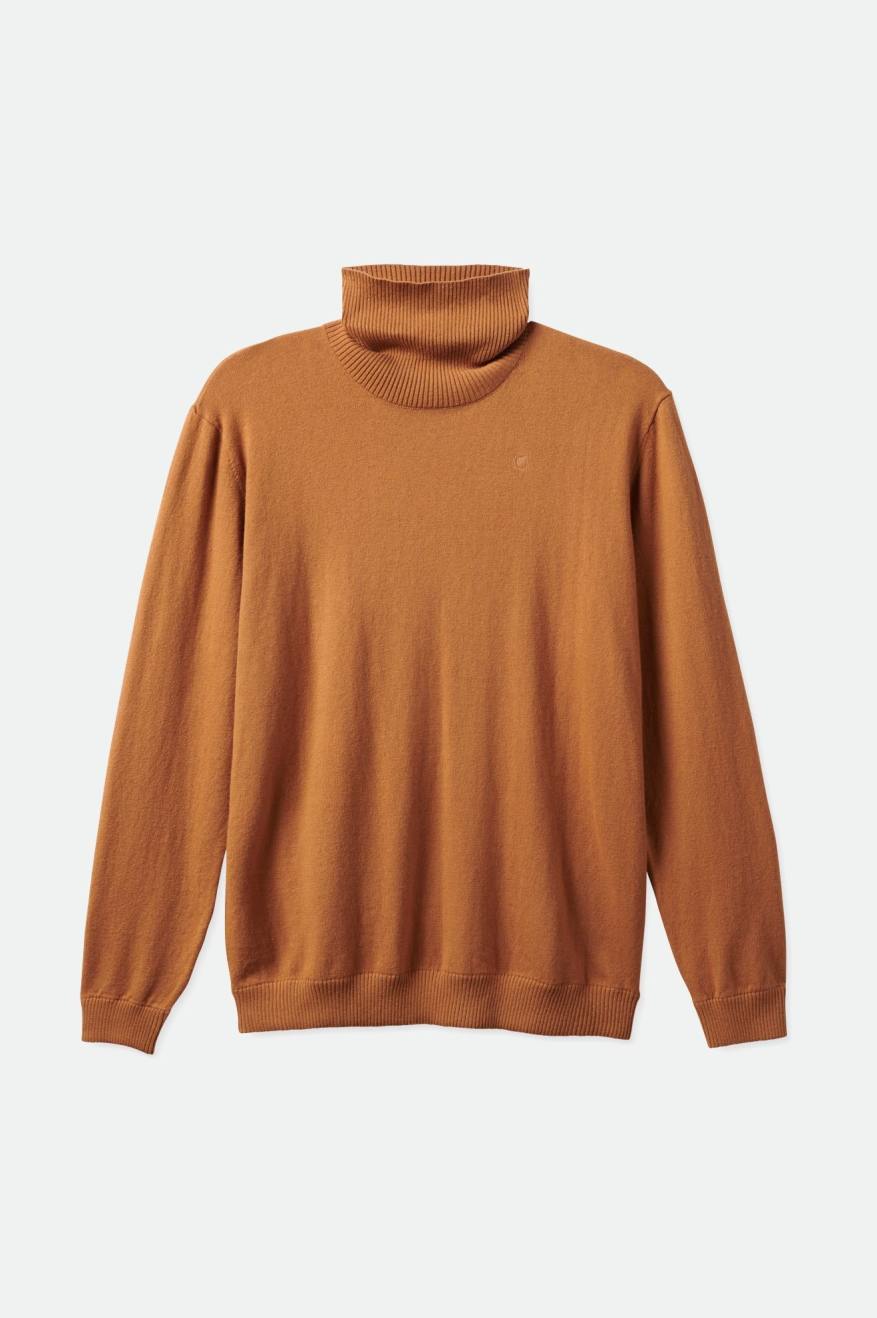 Pánské Knitwear Brixton Reserve Cashmere L/S Turtleneck Hnědé | IWA814579