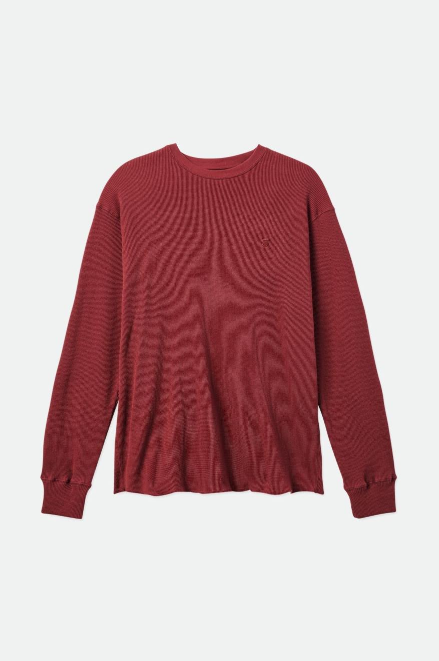 Pánské Knitwear Brixton Reserve Thermal L/S Červené | PER390786