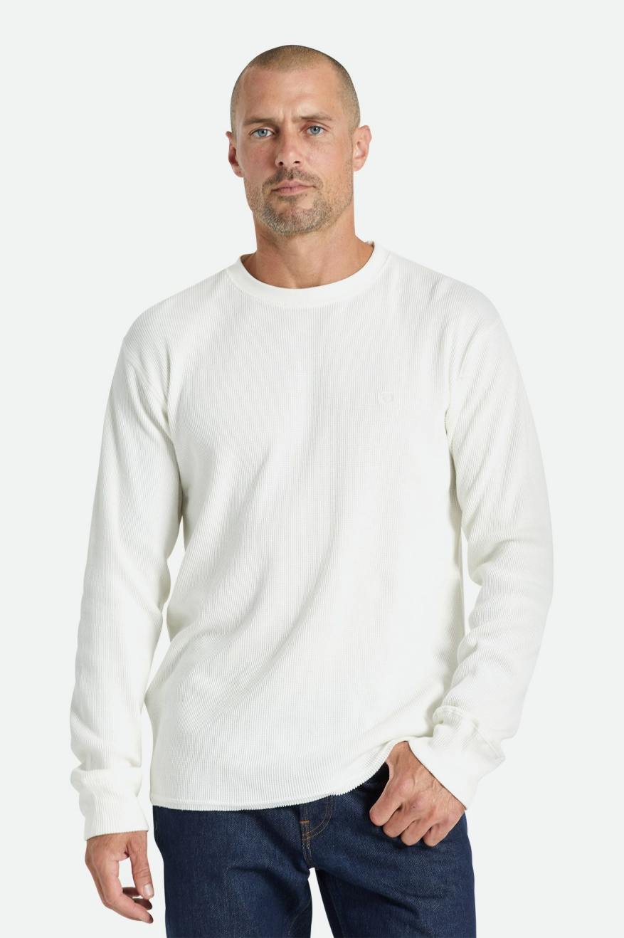 Pánské Knitwear Brixton Reserve Thermal L/S Bílé | ZRP465728