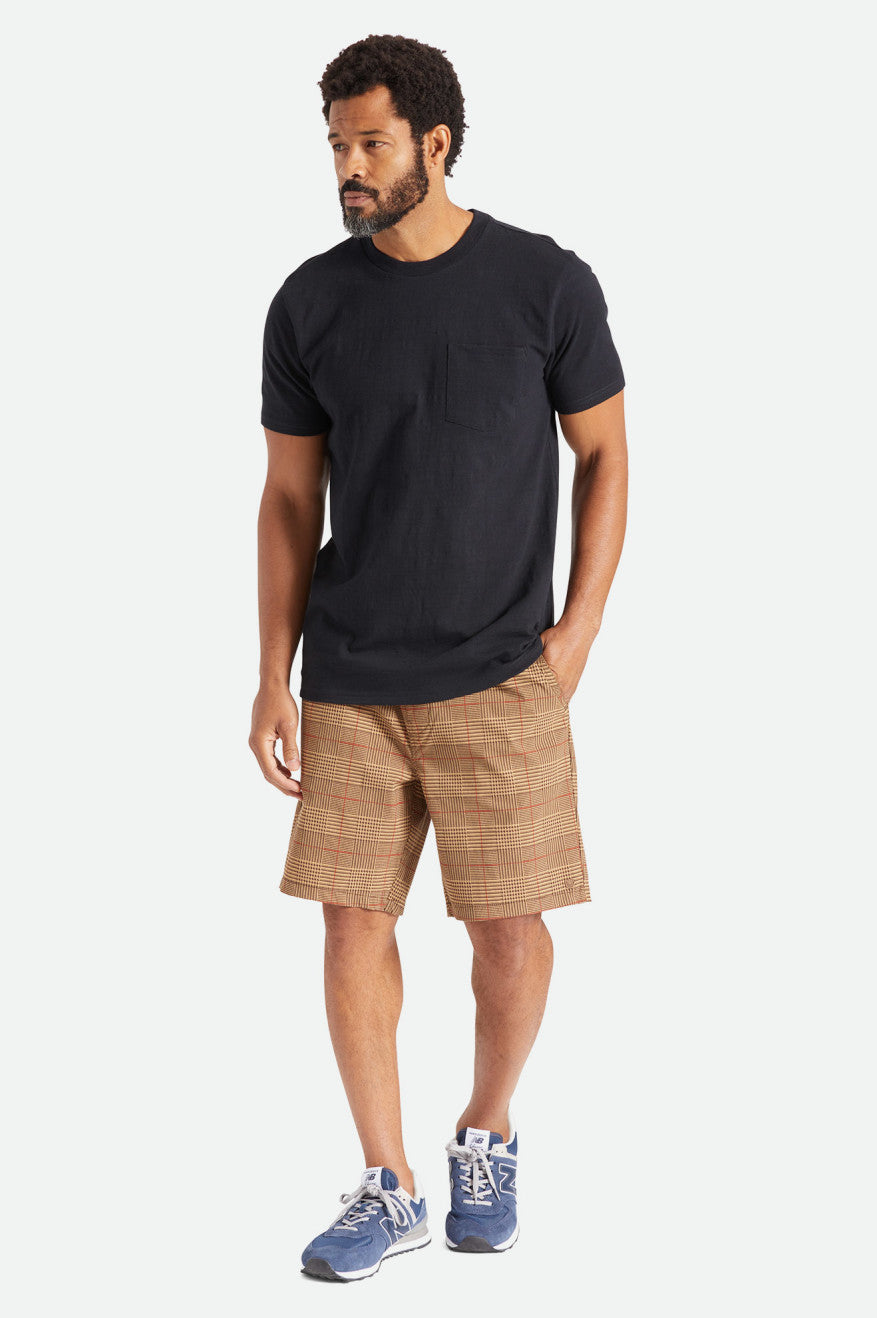 Pánské Topy Brixton Basic Slub S/S Pocket Černé | FRM149268