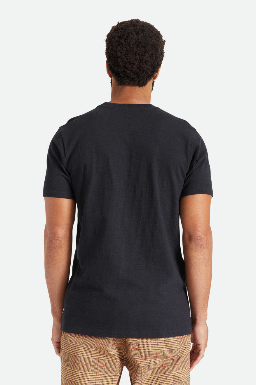 Pánské Topy Brixton Basic Slub S/S Pocket Černé | FRM149268