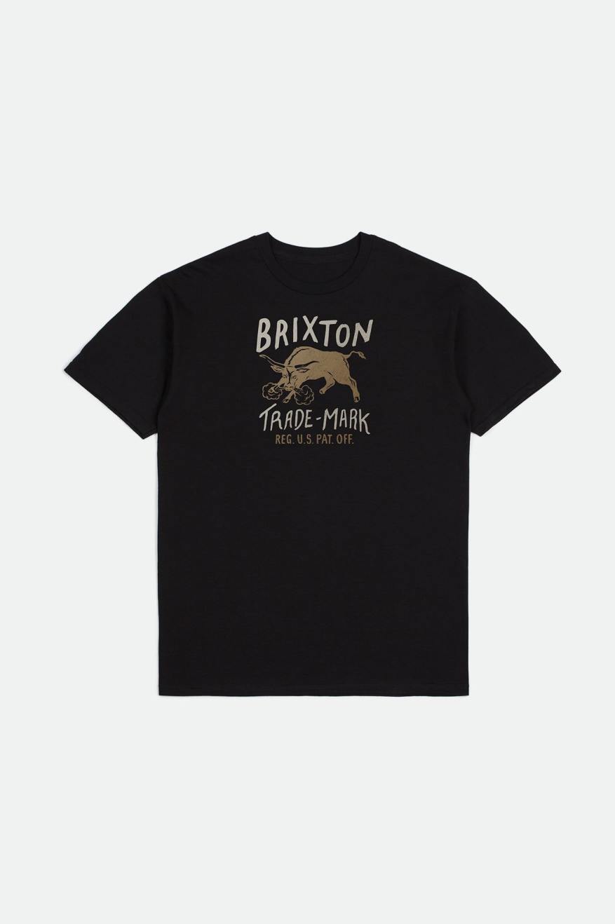 Pánské Topy Brixton Roxboro S/S Standard Černé | FJI427053